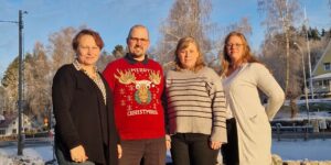 Bild på Rose-Marie, Jens, Elin och Sara. Personalen på Lagwiks.