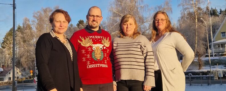 Bild på Rose-Marie, Jens, Elin och Sara. Personalen på Lagwiks.